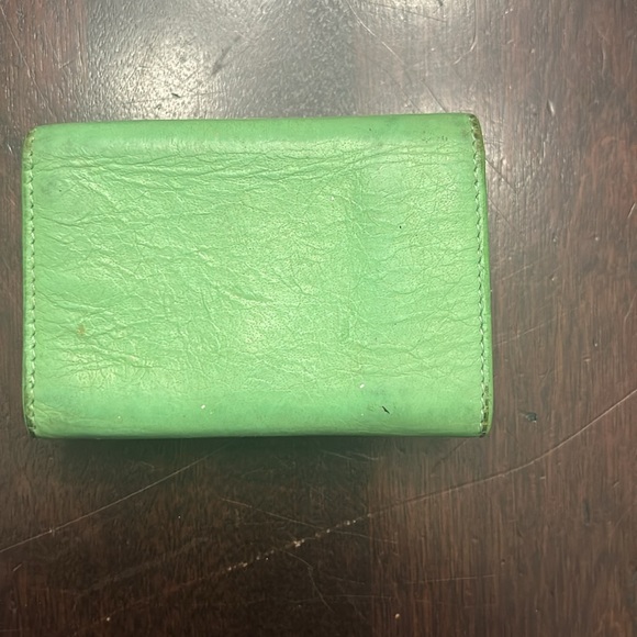 Authentic Balenciaga PAPIER MINI WALLET IN GREEN - Picture 2 of 9